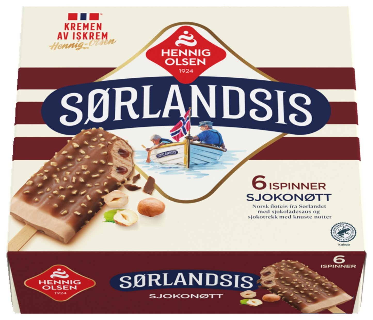 Sørlandsis Sjokonøtt 6stk
