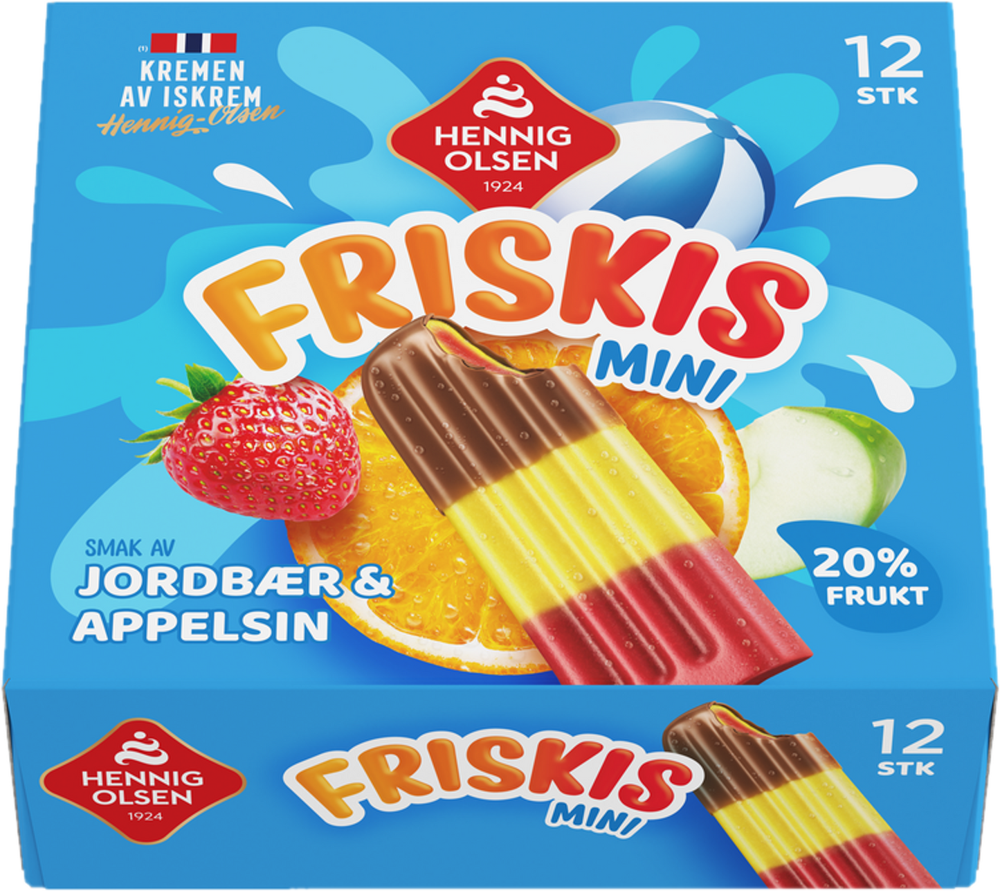 Friskis Appelsin & Jordbær 12stk