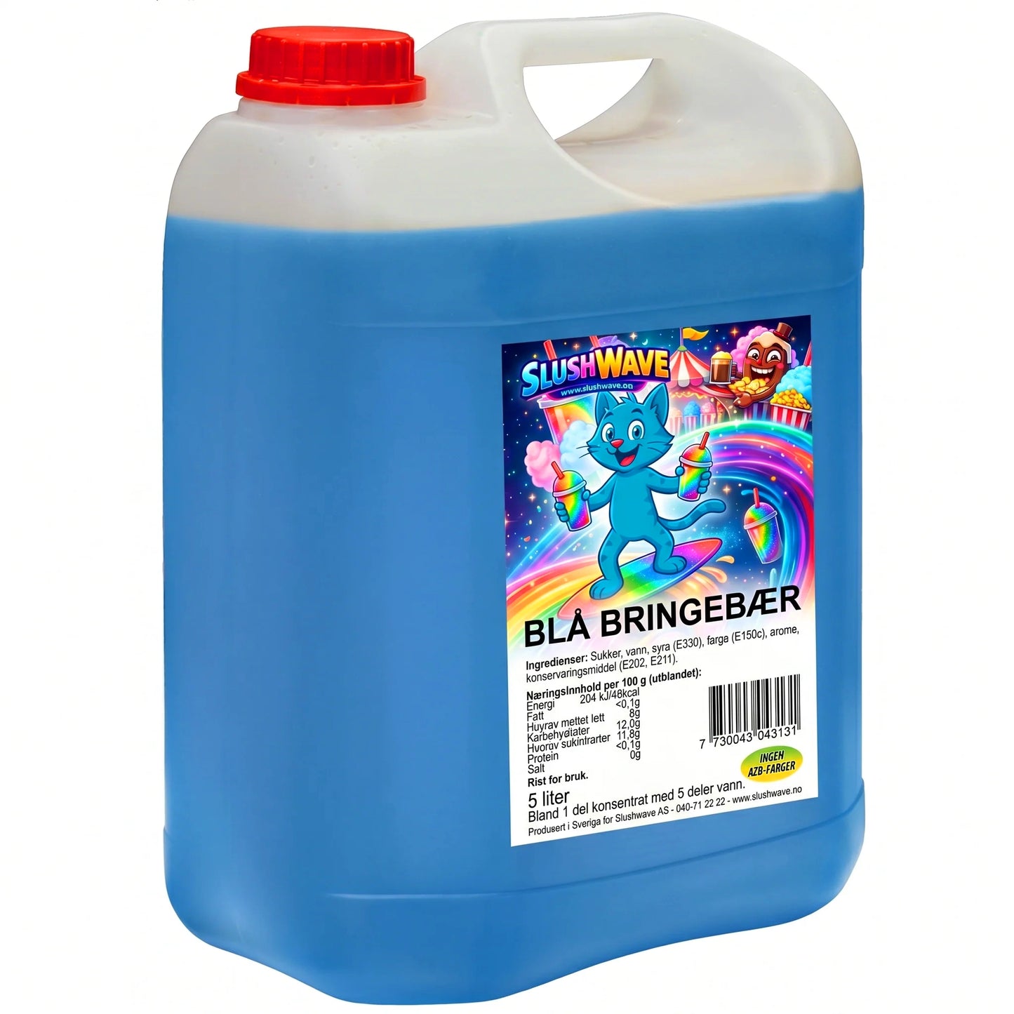 Slushwave blå bringebær. ( OBS !! Gir 25 liter slush)
