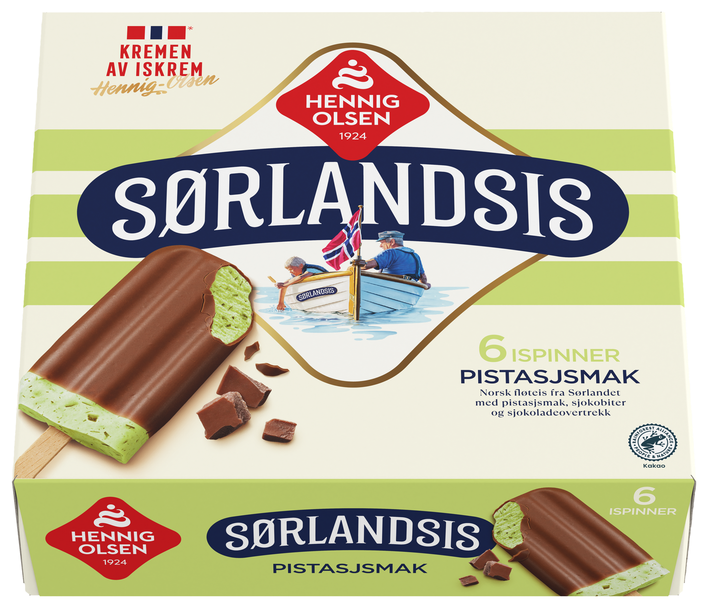Sørlandsis Pistasjsmak 6 stk