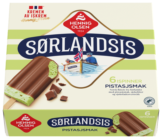 Sørlandsis Pistasjsmak 6 stk