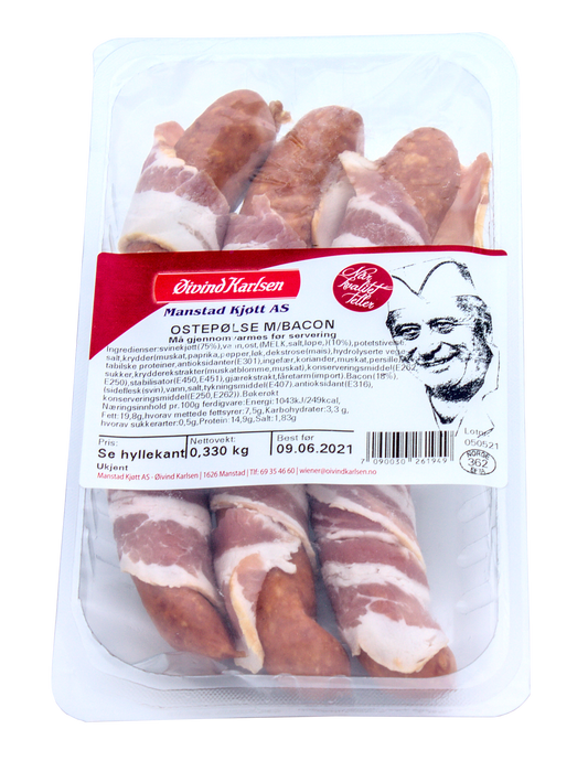 OSTEPØLSE MED BACON 330 gram