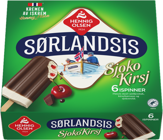 Sørlandsis Sjokokirsj 6stk