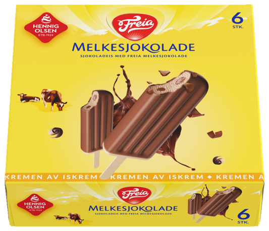 Freia Melkesjokolade Sjokoladeis 6pk
