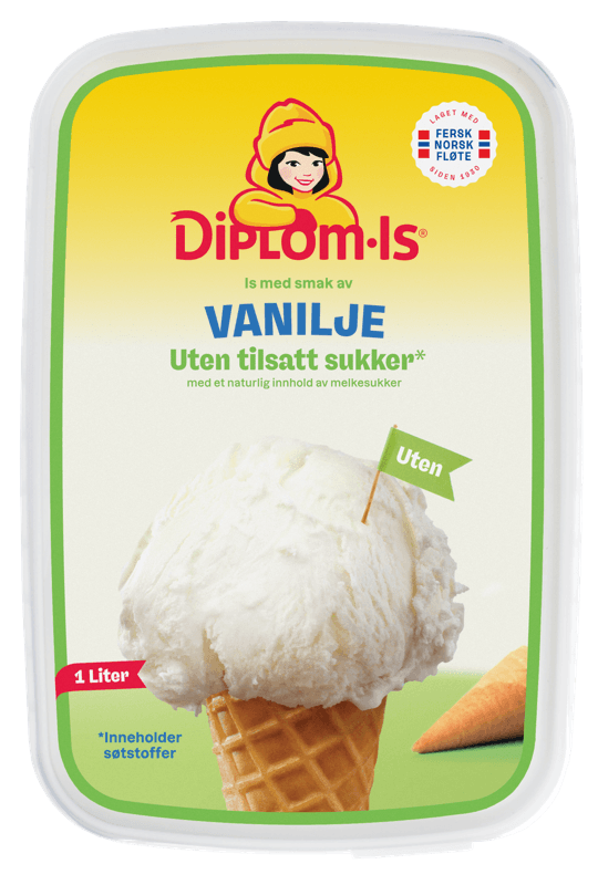 Vanilje uten tilsatt sukker 1 l
