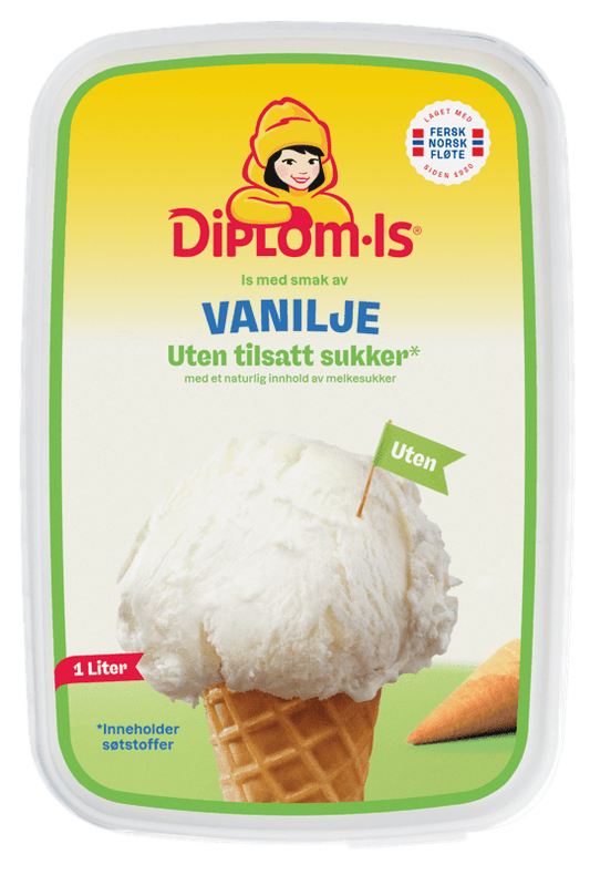 Vanilje uten tilsatt sukker 1 l
