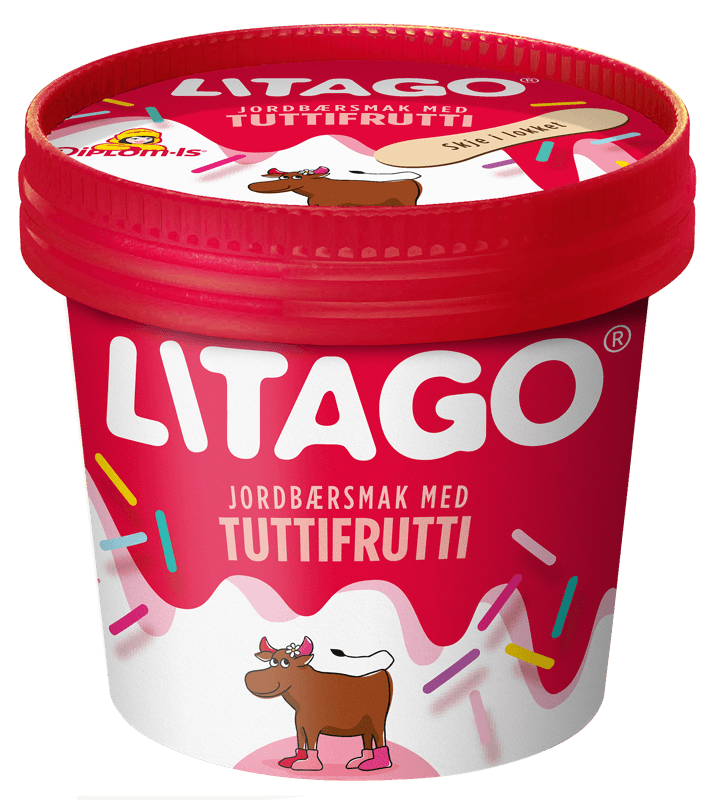 Litago Jordbær med Tutti Frutti