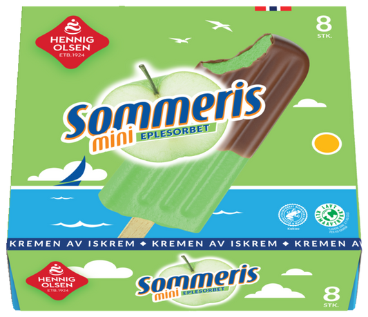 Sommeris 8stk Eplesorbet med Sjokoladeovertrekk