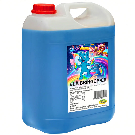 Slushwave  blå bringebær. ( OBS !! Gir 25 liter slush)