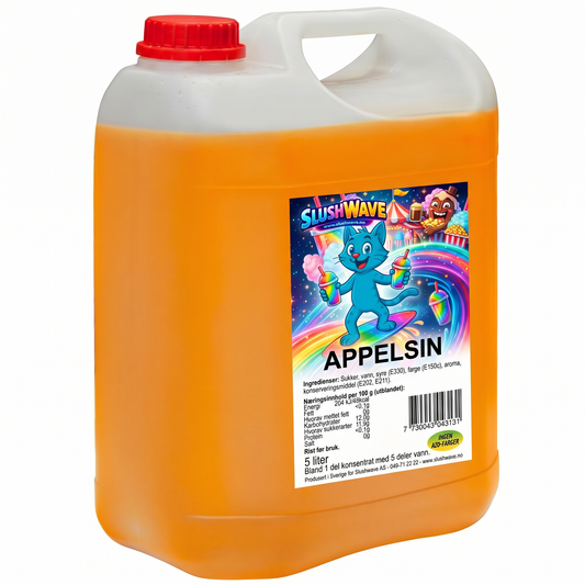 Slushwave Appelsin ( OBS gir 25 liter slush)